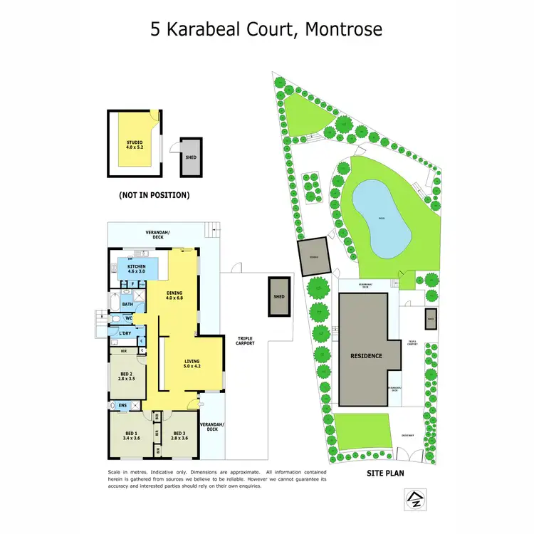Floorplan of Homely house listing, 5 Karabeal Court, Montrose VIC 3765