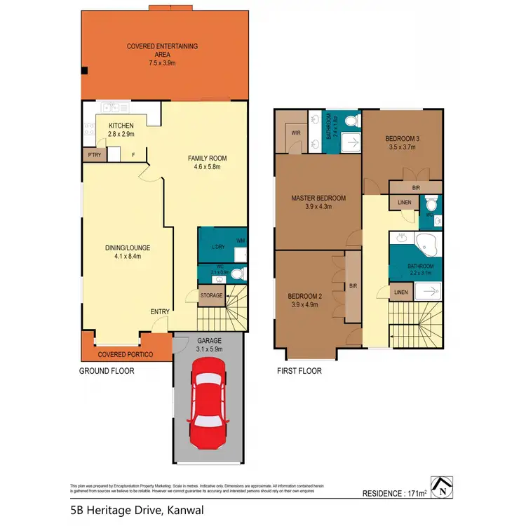 Floorplan of Homely townhouse listing, 5B Heritage Drive, Kanwal NSW 2259