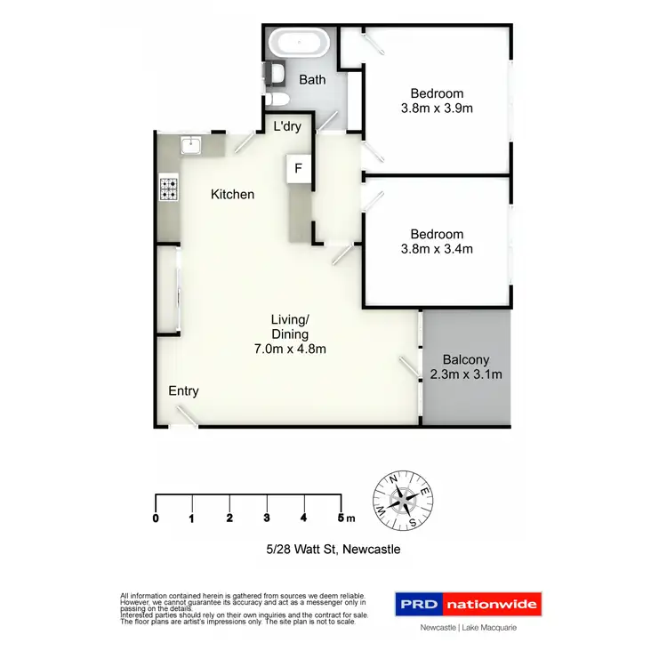 Floorplan of Homely apartment listing, 5/28-30 Watt Street, Newcastle NSW 2300