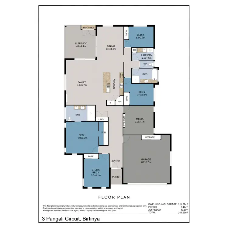 Floorplan of Homely house listing, 3 Pangali Circuit, Birtinya QLD 4575