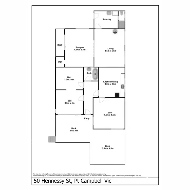 Floorplan of Homely house listing, 50 Hennessy Street, Port Campbell VIC 3269