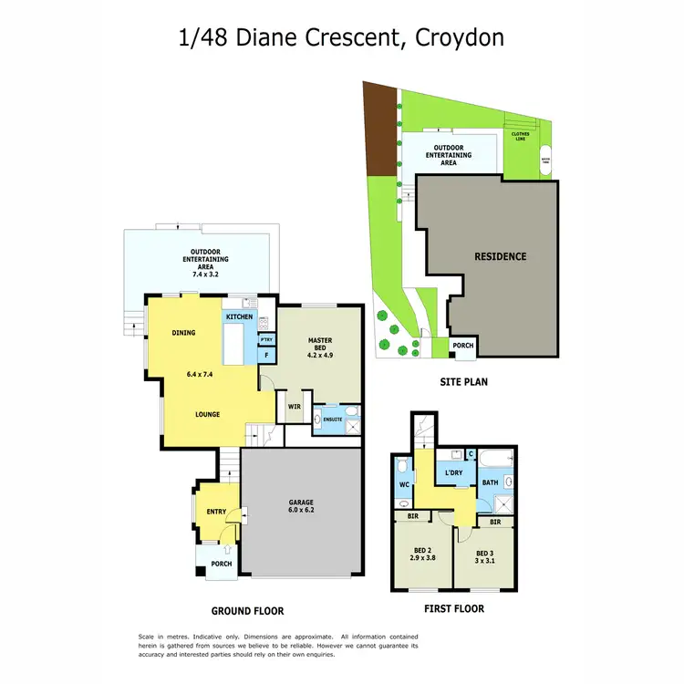 Floorplan of Homely townhouse listing, 1/48 Diane Crescent, Croydon VIC 3136