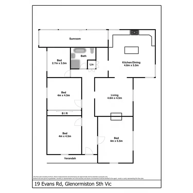 Floorplan of Homely rural property listing, 19 Evans Road, Glenormiston South VIC 3265