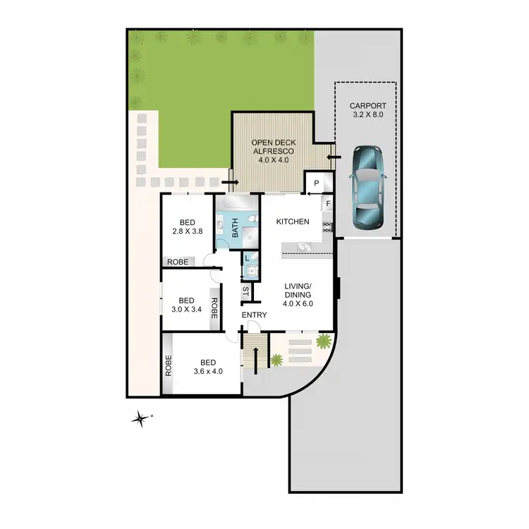 Floorplan of Homely townhouse listing, 2/126 McCurdy Road, Herne Hill VIC 3218