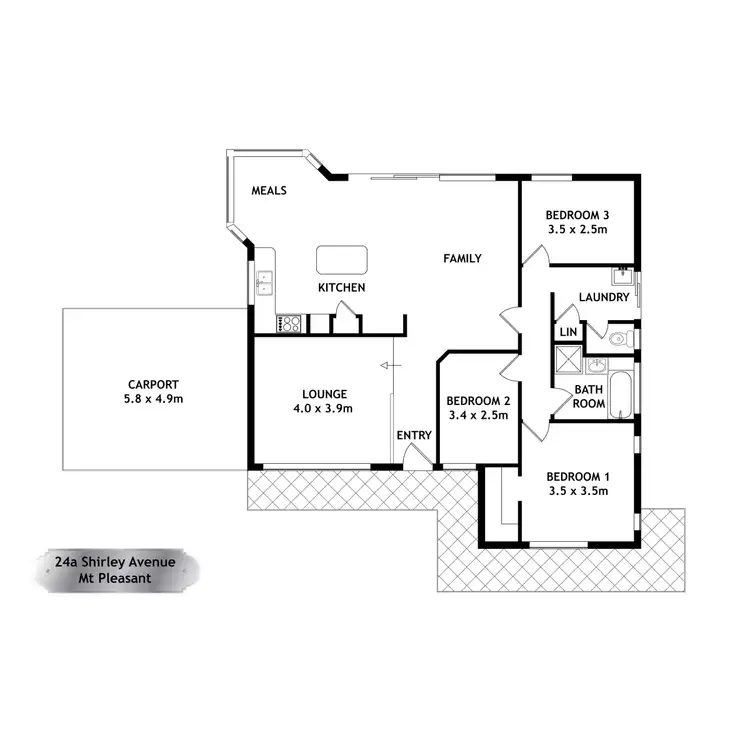 Floorplan of Homely house listing, 24A Shirley Avenue, Mount Pleasant WA 6153