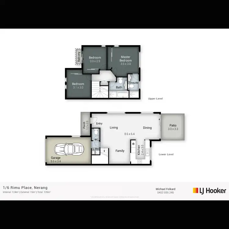 Floorplan of Homely semi-detached listing, 1/6 Rimu Place, Nerang QLD 4211