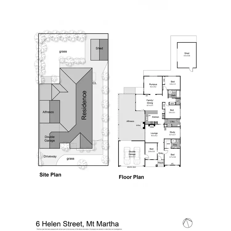 Floorplan of Homely house listing, 6 Helen Street, Mount Martha VIC 3934