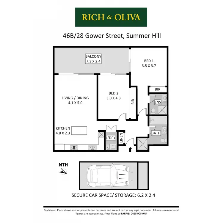 Floorplan of Homely apartment listing, B46/28 Gower Street, Summer Hill NSW 2130