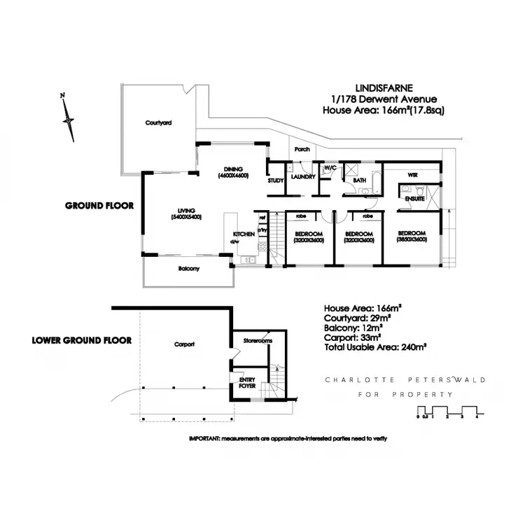 Floorplan of Homely townhouse listing, 1/178 Derwent Avenue, Lindisfarne TAS 7015