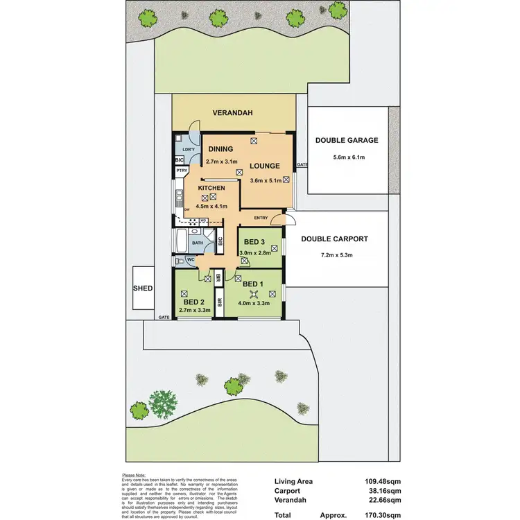 Floorplan of Homely house listing, 6 Cabernet Avenue, Wynn Vale SA 5127