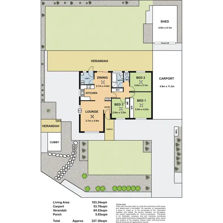 Floorplan of Homely house listing, 24 Honeysuckle Drive, Hope Valley SA 5090