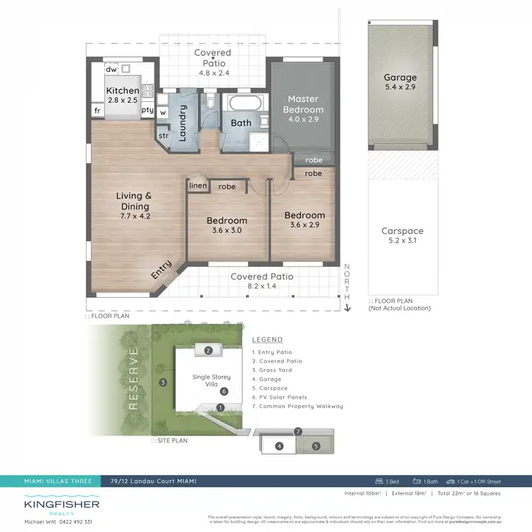 Floorplan of Homely villa listing, 79/12 Landau Court, Miami QLD 4220