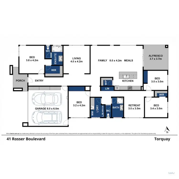 Floorplan of Homely house listing, 41 Rosser Boulevard, Torquay VIC 3228