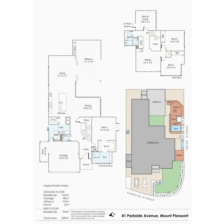 Floorplan of Homely house listing, 41 Parkside Avenue, Mount Pleasant WA 6153