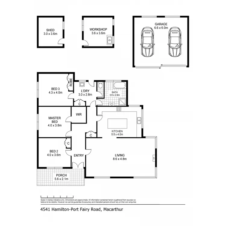 Floorplan of Homely rural property listing, 4541 Hamilton- Port Fairy Road, Macarthur VIC 3286