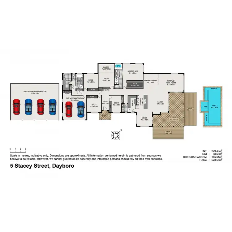 Floorplan of Homely house listing, 5 Stacey Court, Dayboro QLD 4521