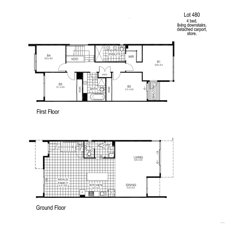Floorplan of Homely townhouse listing, 48 Coast Drive, Torquay VIC 3228