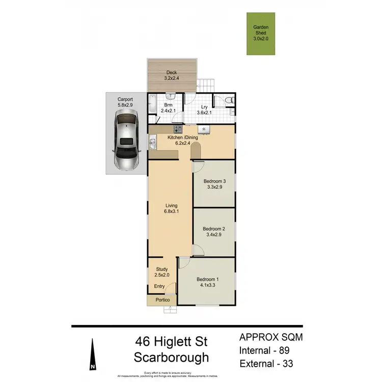 Floorplan of Homely house listing, 46 Higlett Street, Scarborough QLD 4020
