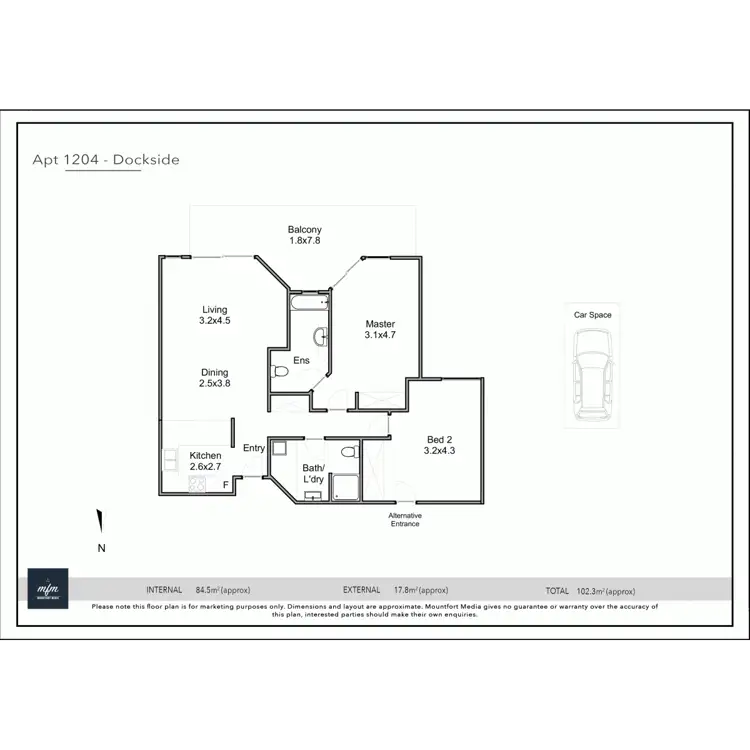 Floorplan of Homely apartment listing, 1204/44 Ferry Street, Kangaroo Point QLD 4169