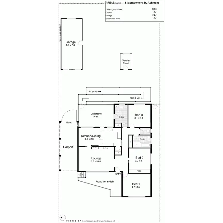 Floorplan of Homely house listing, 13 Montgomery Street, Ashmont NSW 2650