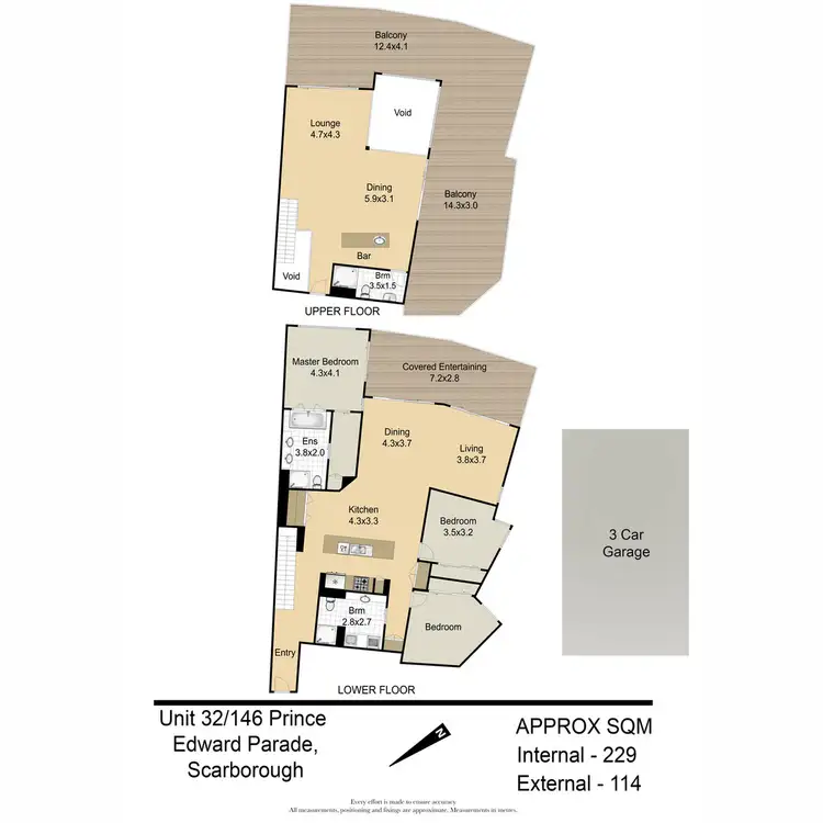 Floorplan of Homely apartment listing, 32/146 Prince Edward Parade, Scarborough QLD 4020