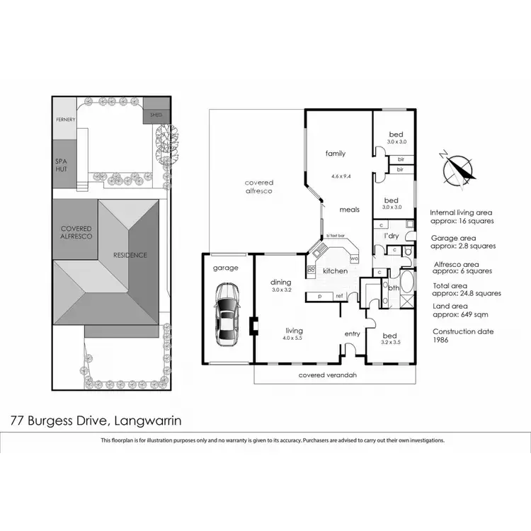 Floorplan of Homely house listing, 77 Burgess Drive, Langwarrin VIC 3910