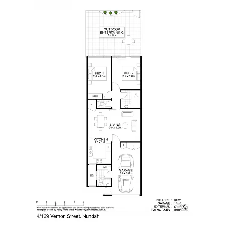 Floorplan of Homely unit listing, Level 45A/26 DIXON Street, Strathpine QLD 4500