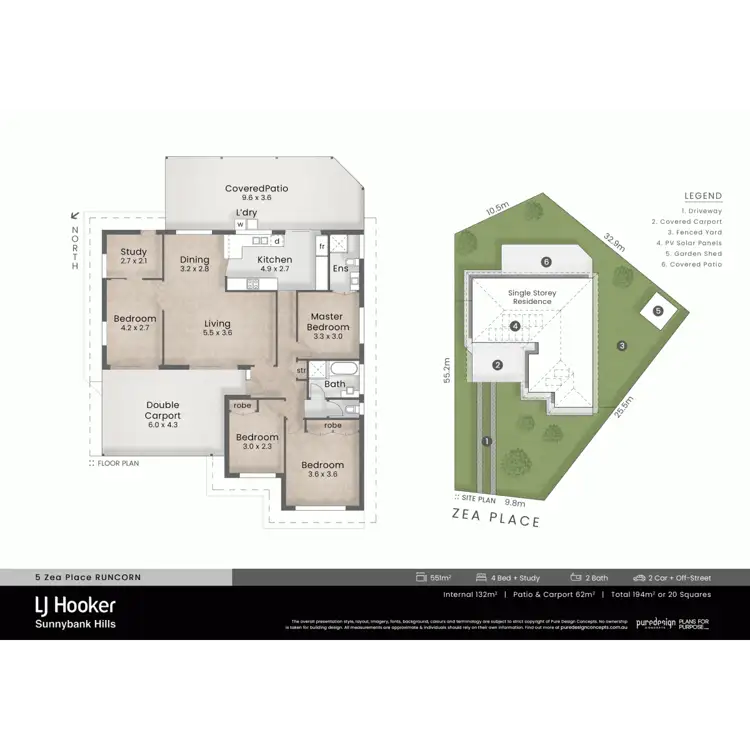 Floorplan of Homely house listing, 5 Zea Place, Runcorn QLD 4113