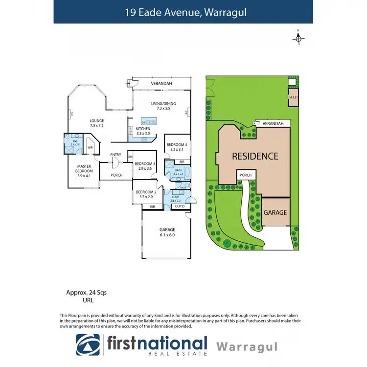 Floorplan of Homely house listing, 19 Eade Avenue, Warragul VIC 3820