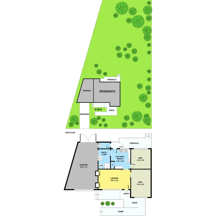 Floorplan of Homely house listing, 5 Magnolia Grove, Montrose VIC 3765