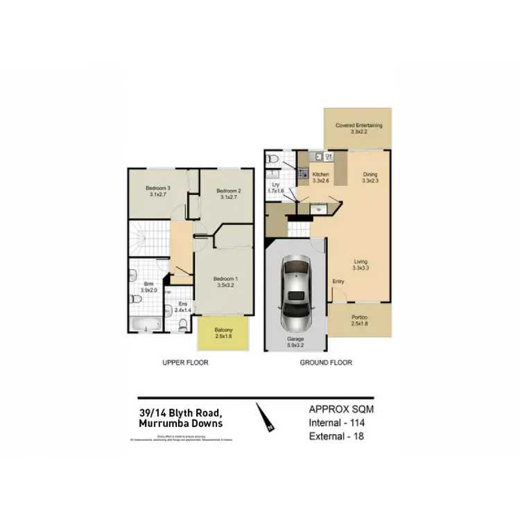 Floorplan of Homely townhouse listing, 39/14 Blyth Road, Murrumba Downs QLD 4503