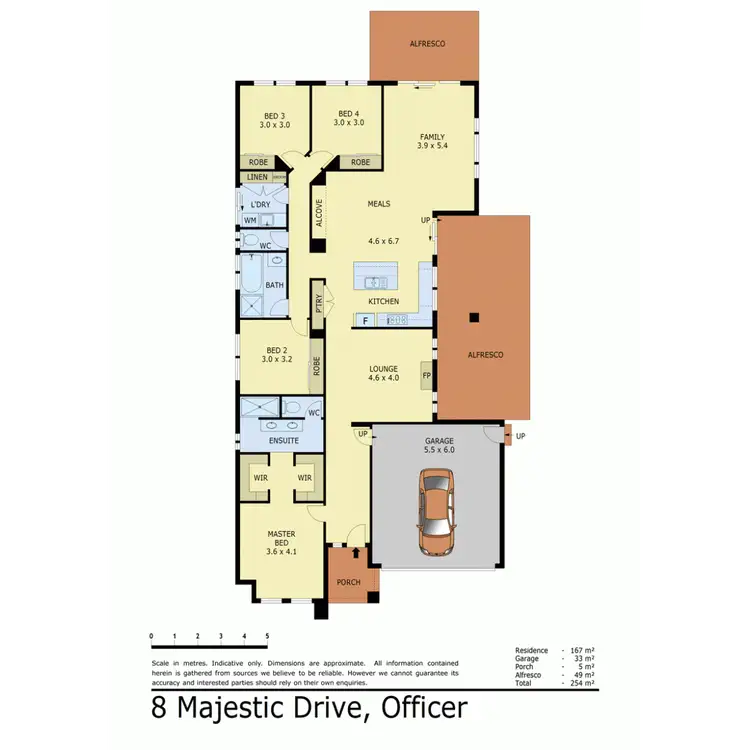 Floorplan of Homely house listing, 8 Majestic Drive, Officer VIC 3809