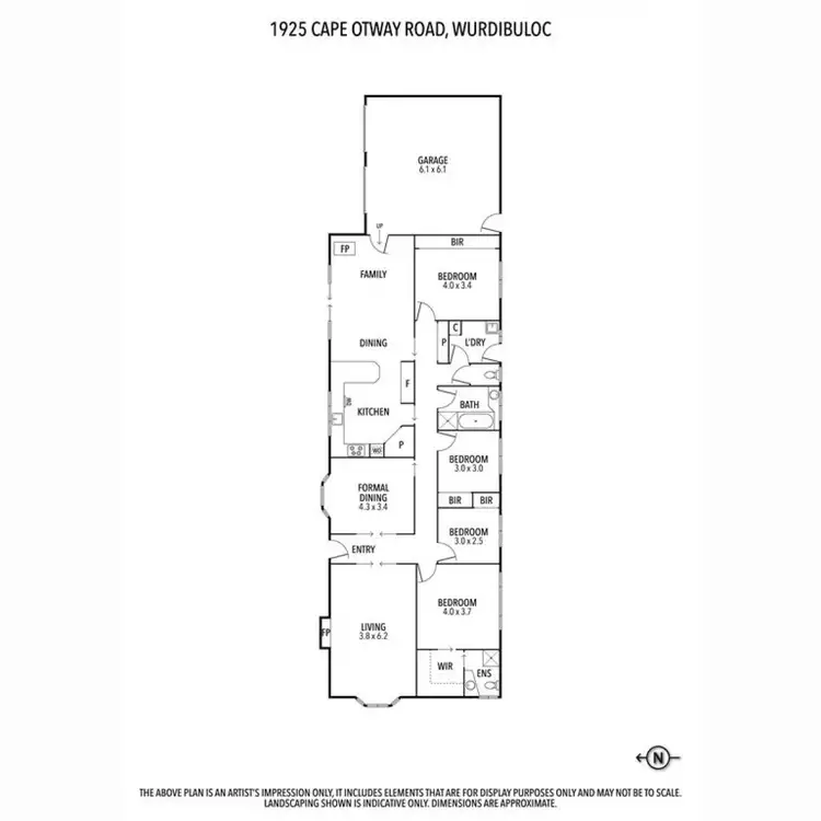 Floorplan of Homely rural property listing, 1925 Cape Otway Road, Wurdiboluc VIC 3241