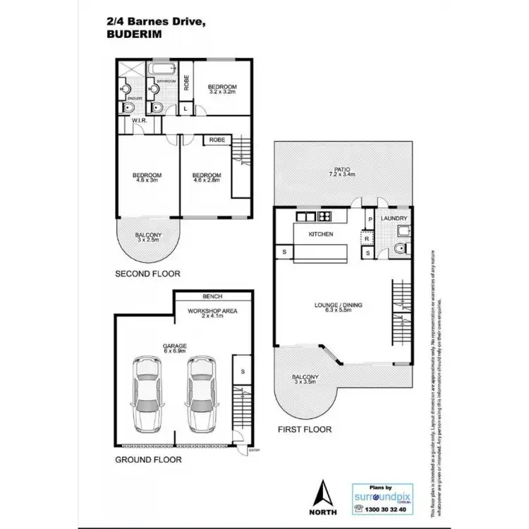 Floorplan of Homely townhouse listing, 2/4 Barnes Drive, Buderim QLD 4556