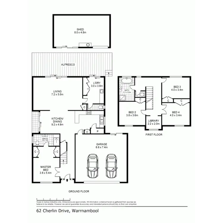 Floorplan of Homely house listing, 62 Cherlin Drive, Warrnambool VIC 3280