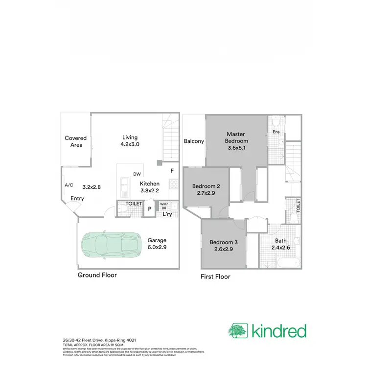 Floorplan of Homely townhouse listing, 26/30-42 Fleet Drive, Kippa-ring QLD 4021