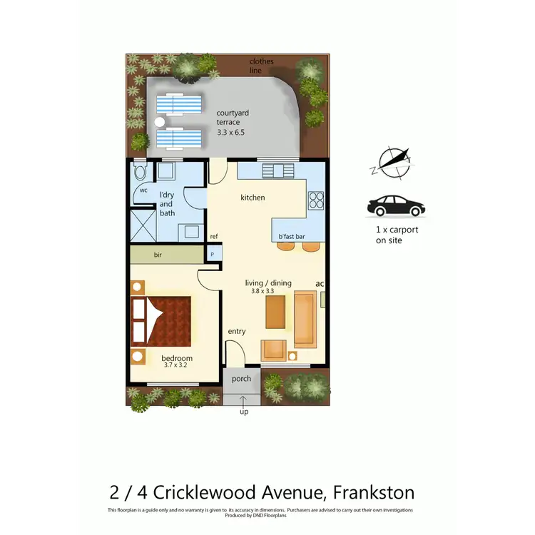Floorplan of Homely unit listing, 2/4 Cricklewood Avenue, Frankston VIC 3199