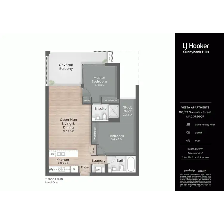 Floorplan of Homely apartment listing, 103/32 Gonzales Street, Macgregor QLD 4109