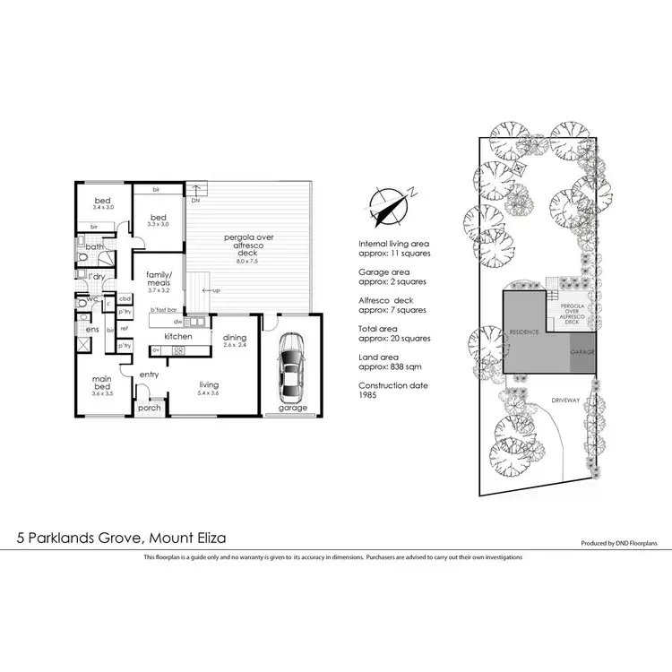 Floorplan of Homely house listing, 5 Parklands Grove, Mount Eliza VIC 3930