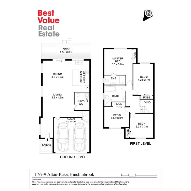 Floorplan of Homely townhouse listing, 17/7-9 Altair Place, Hinchinbrook NSW 2168