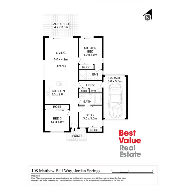 Floorplan of Homely house listing, 108 Matthew Bell Way, Jordan Springs NSW 2747