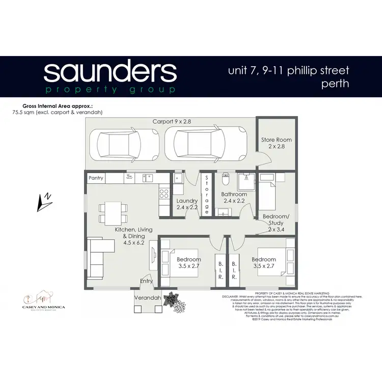 Floorplan of Homely unit listing, 7/9 Phillip Street, Perth TAS 7300