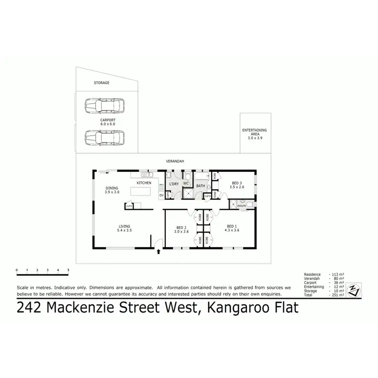 Floorplan of Homely house listing, 242 Mackenzie Street West, Kangaroo Flat VIC 3555