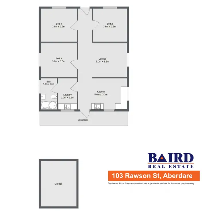 Floorplan of Homely house listing, 103 Rawson Street, Aberdare NSW 2325