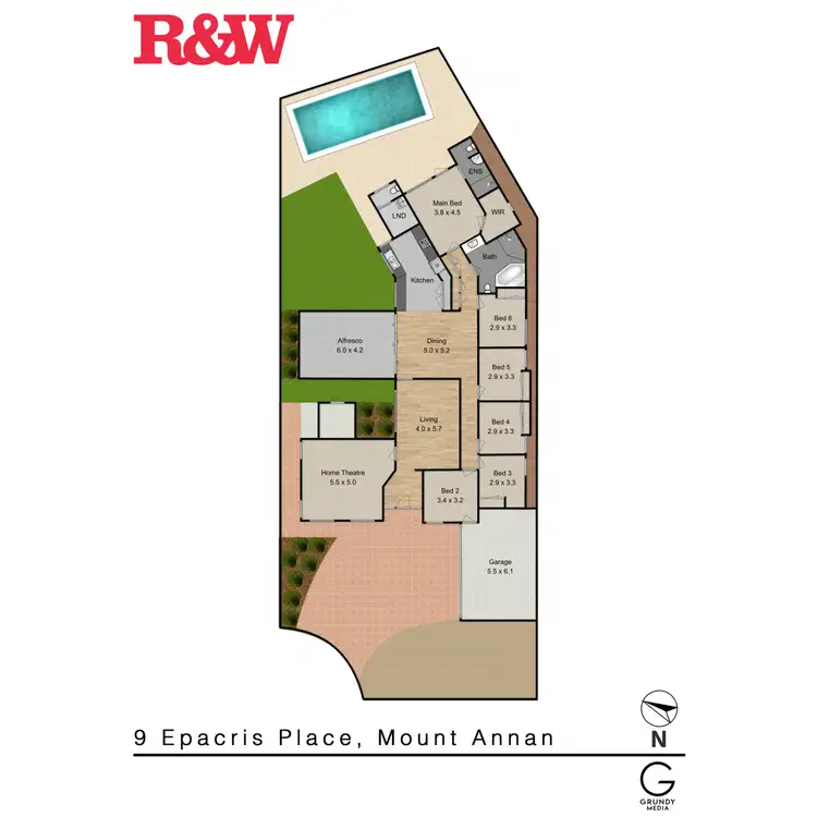 Floorplan of Homely house listing, 9 Epacris Place, Mount Annan NSW 2567