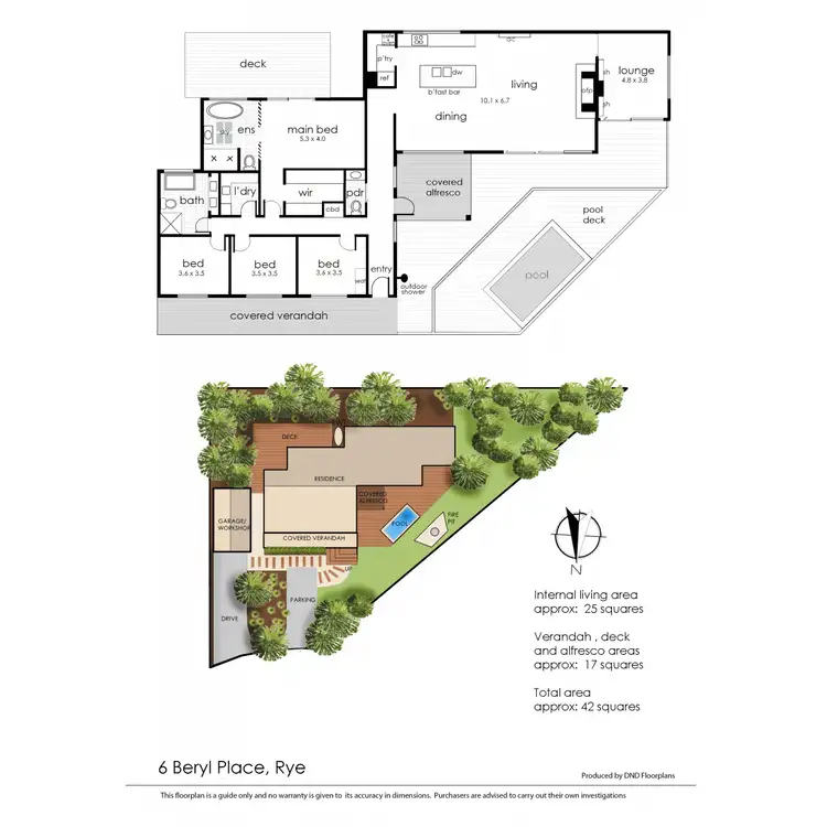 Floorplan of Homely house listing, 6 Beryl Place, Rye VIC 3941