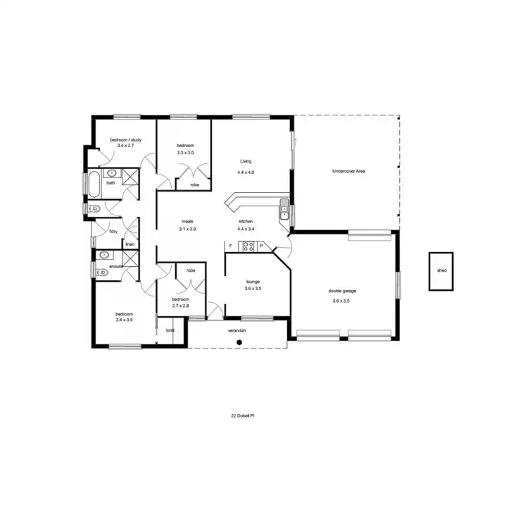 Floorplan of Homely house listing, 22 Dobell Place, Lloyd NSW 2650