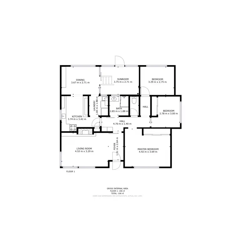Floorplan of Homely house listing, 11 Bristol Road, Claremont TAS 7011