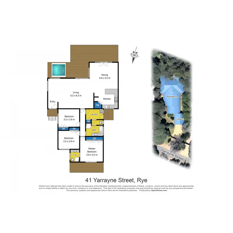 Floorplan of Homely house listing, 41 Yarrayne Street, Rye VIC 3941