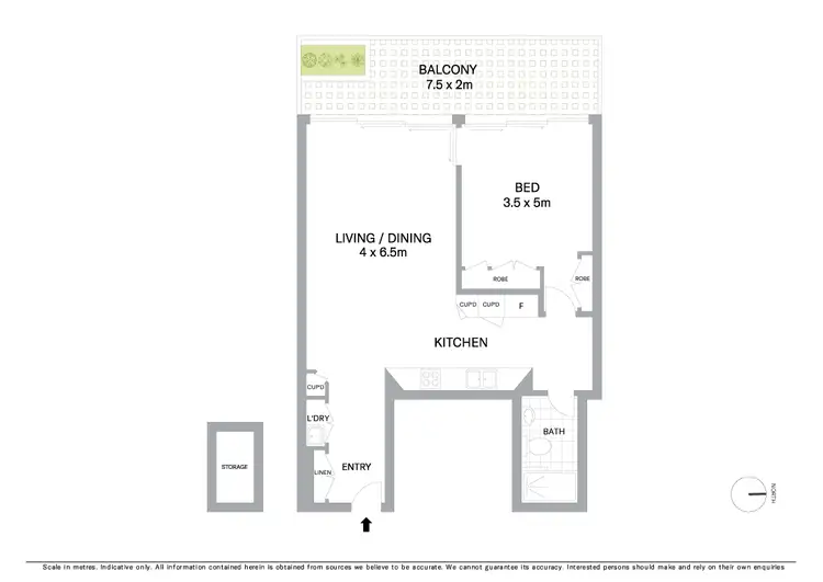 Floorplan of Homely apartment listing, 103/29 Barangaroo Avenue, Barangaroo NSW 2000